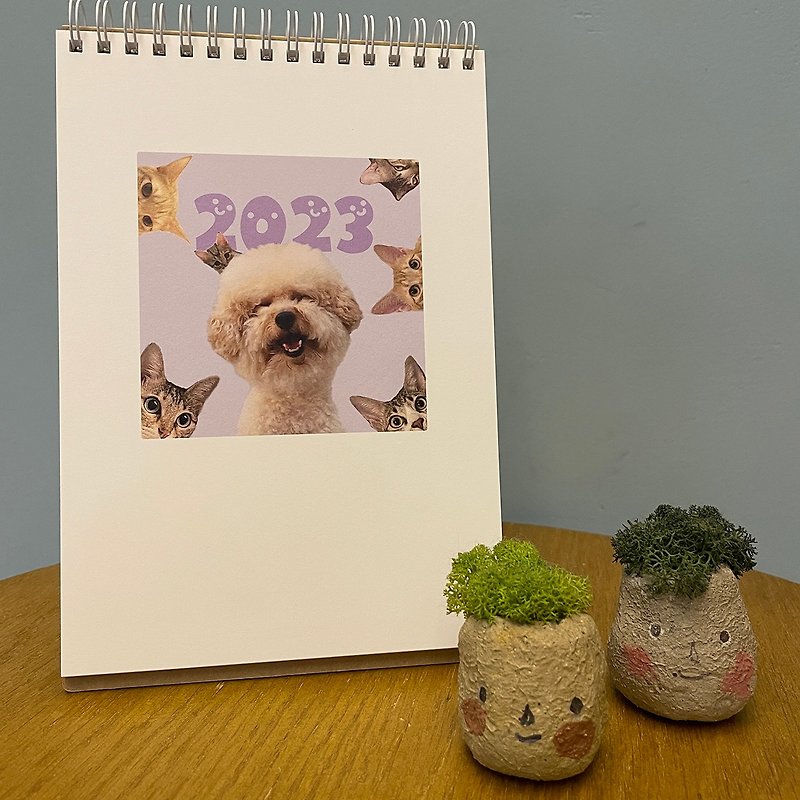 2023-壯壯與貓貓們桌曆 - 月曆/年曆/日曆 - 紙 橘色