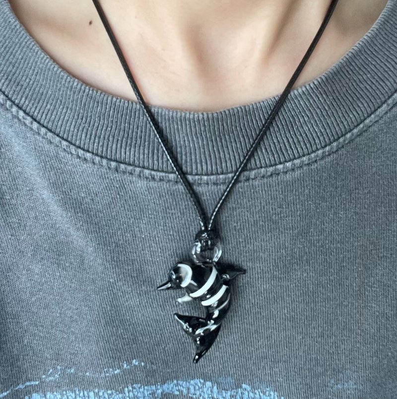 Dolphin Necklace สร้อยคอจี้โลมาน่ารัก - สร้อยคอ - แก้ว 