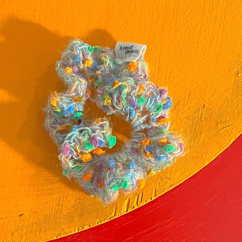 【mini Jellyfish】 Handmade Knit Scrunchie by ASPO || hair tie, accessories - Hair Accessories - Other Materials Multicolor