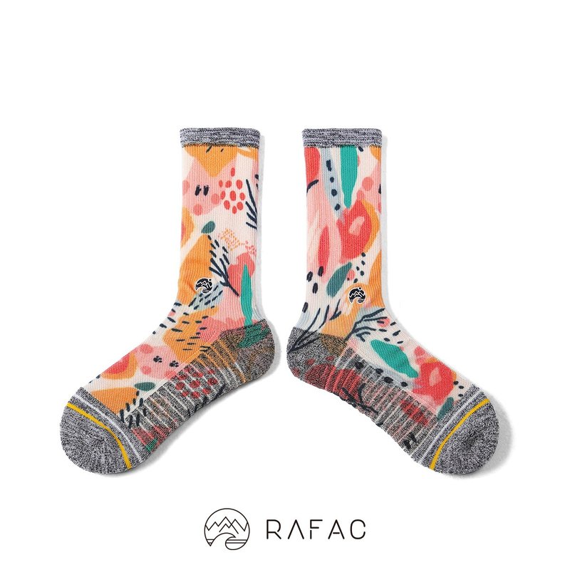 快速出貨#RAFAC時髦運動中筒襪  _ 足跡 - 襪子 - 環保材質 