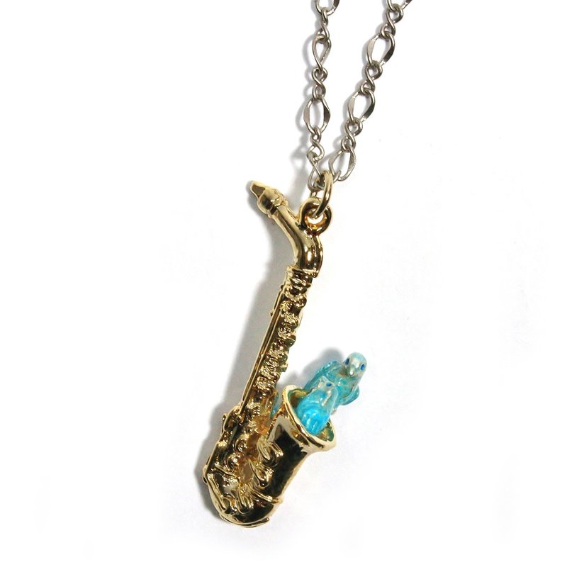 Corp Sax Necklace NE402 - Necklaces - Other Metals Gold