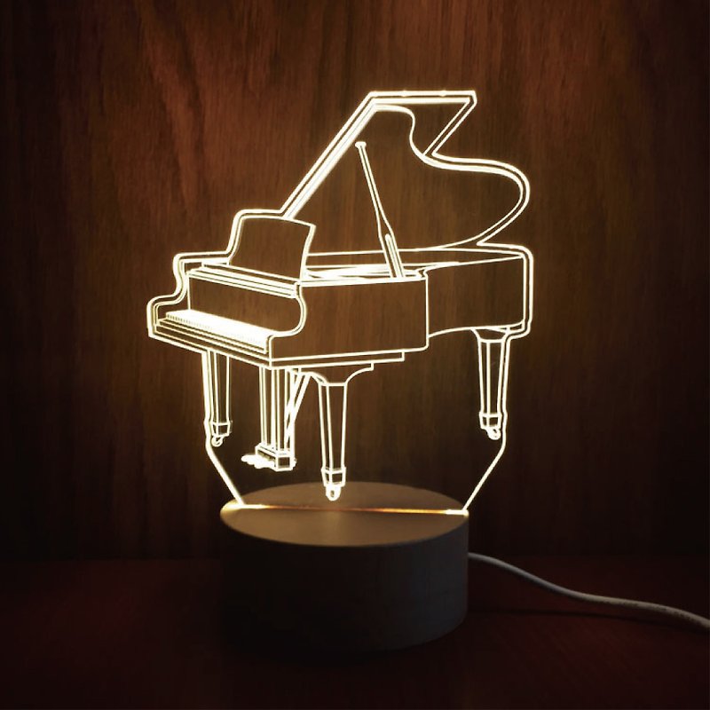 WD 原木夜燈 - 鋼琴    弦樂 / 音樂 / 夜燈 / MUSIC - 燈具/燈飾 - 木頭 咖啡色