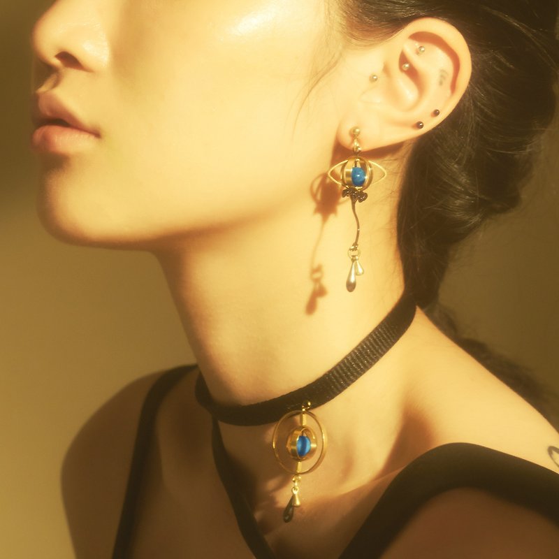 Eye of Horus – Flower of life earrings - Earrings & Clip-ons - Copper & Brass 