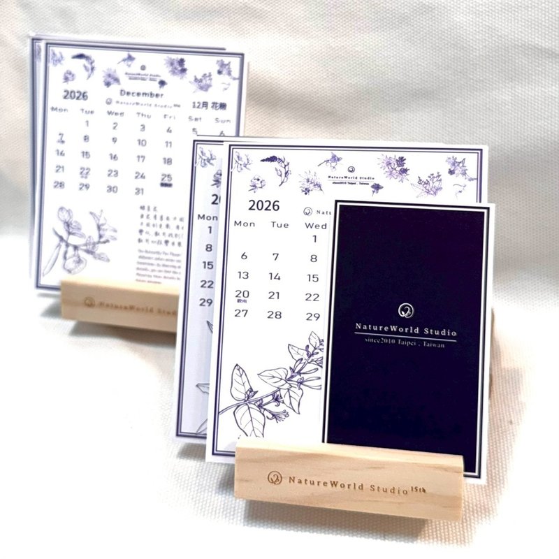 2026原生態台灣花草曆 - 日曆/月曆/年曆 - 其他材質 