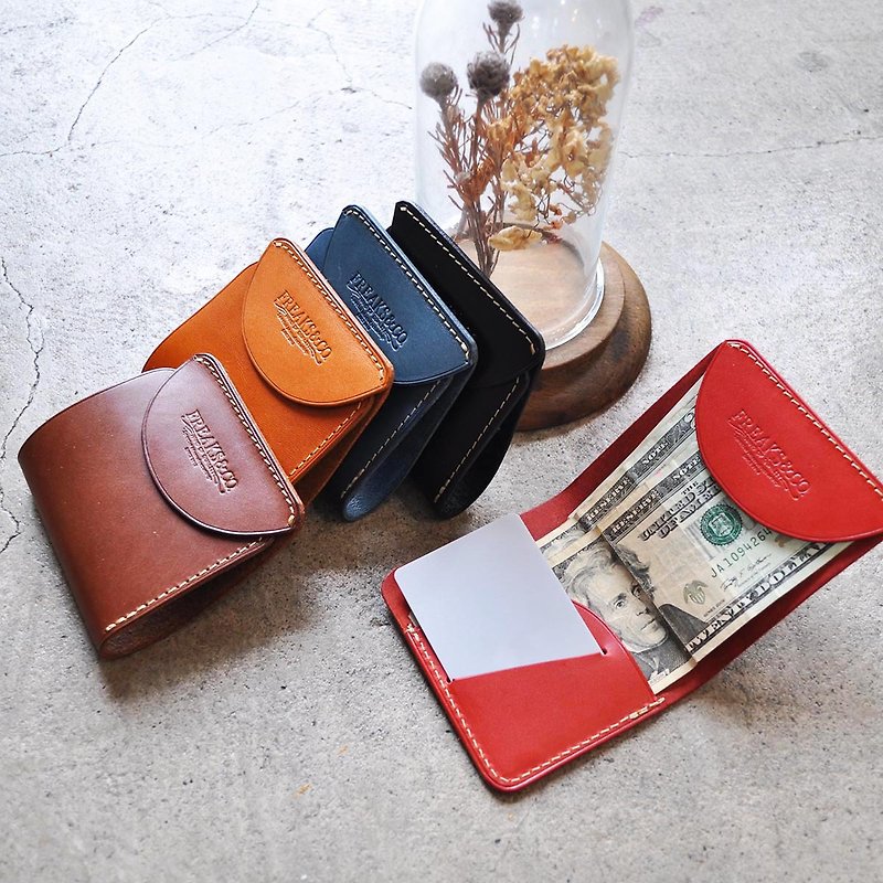 Wallet Money Clip Tochigi Leather 5 Colors | Genuine Leather Card Storage No Coin Purse - Wallets - Genuine Leather Blue