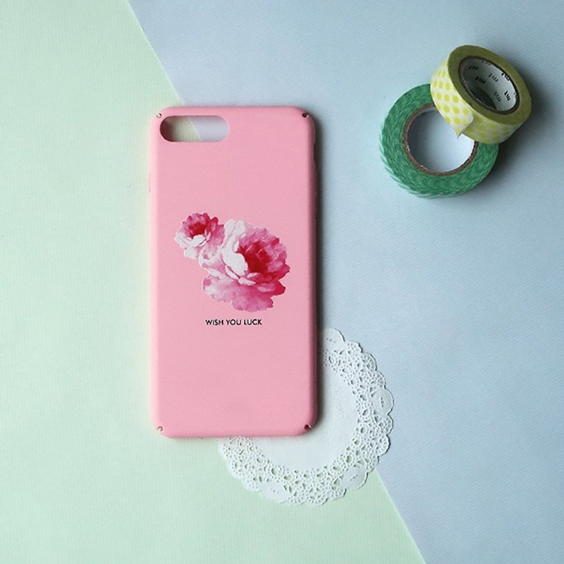 iPhone系列 花漾粉色牡丹手機殼 /保護套 - อื่นๆ - พลาสติก สึชมพู