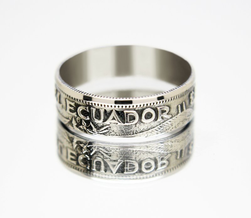 Ecuador Coin Ring 50 centavos 1963-1982, coin ring for men, coin ring for woman - แหวนทั่วไป - โลหะ 