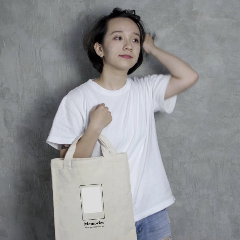 【客製化禮物】【畢業季系列】回憶模板 | 直式帆布包 - 手提包/手提袋 - 棉．麻 多色