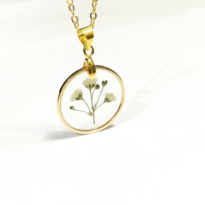 ultra thin golden framed necklace - 項鍊 - 其他金屬 金色