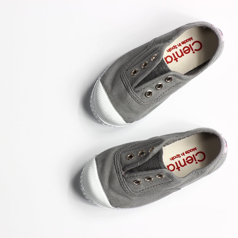 Spanish national adult size gray canvas shoes CIENTA savory shoes 7099723 - รองเท้าลำลองผู้หญิง - ผ้าฝ้าย/ผ้าลินิน สีเทา