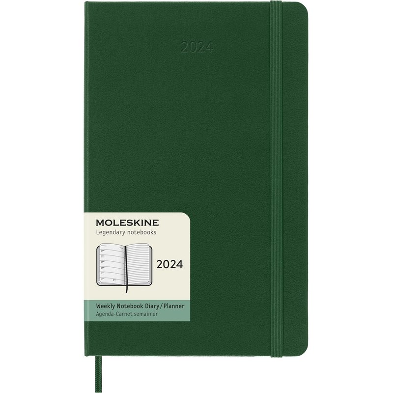 _勿上架_MOLESKINE 2024 週記手帳 12M 硬殼 L 型 綠 燙金服務 - 筆記本/手帳 - 紙 綠色