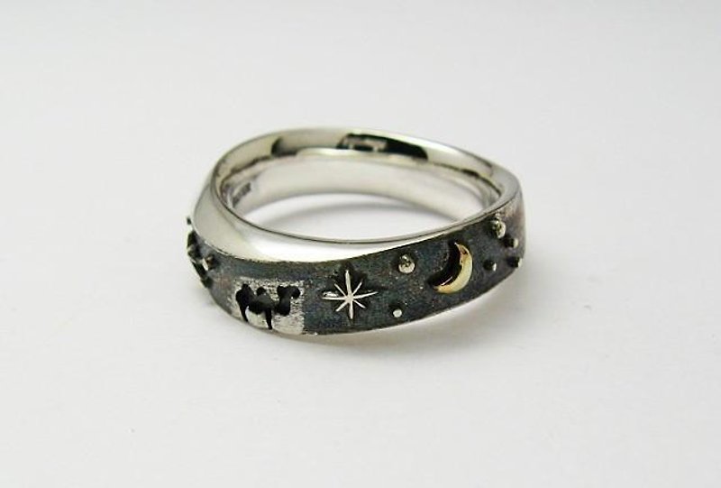 lunar desert Silver ring - แหวนทั่วไป - โลหะ สีดำ