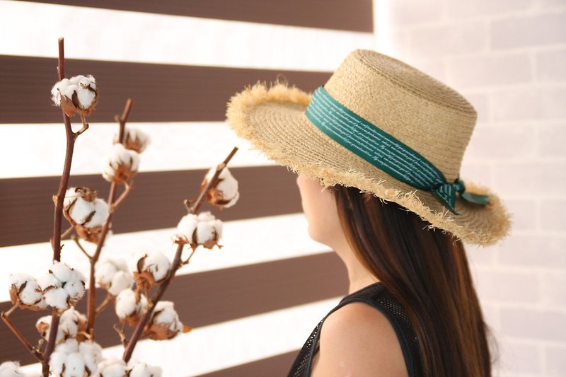 Unni Play Beauty Digital Straw Hat-Knitted Hat Sun Hat Hat Climbing Hat Fisherma - Hats & Caps - Plants & Flowers Khaki