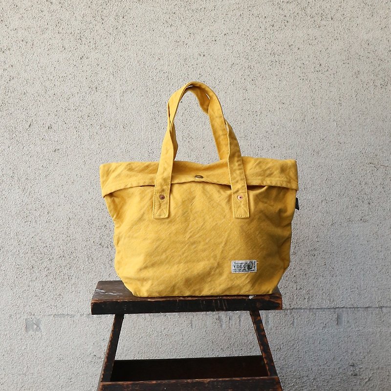 [2024 Limited Color Enishida] Fly Bag (VC-22) - กระเป๋าถือ - ผ้าฝ้าย/ผ้าลินิน สีเหลือง