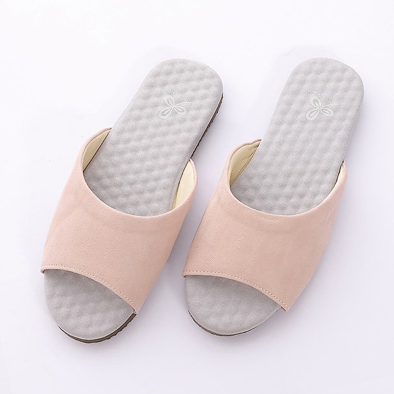 【Veronica】Double-effect instant cool European style home cool indoor slippers-pink - Indoor Slippers - Cotton & Hemp 