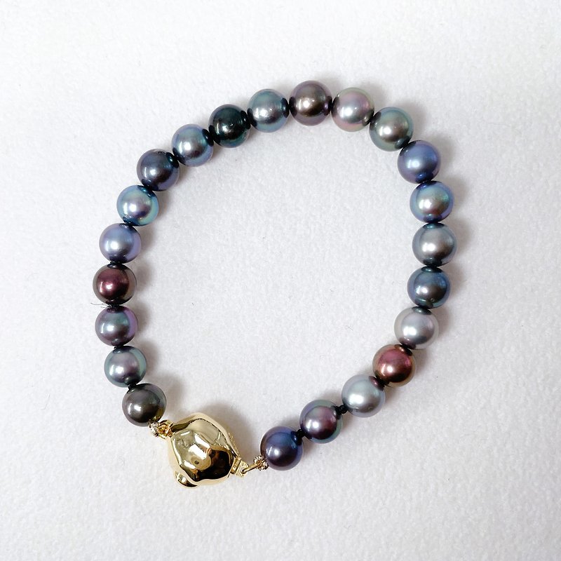 PJ.Clara Japanese colorful pearl bracelet - Bracelets - Pearl 