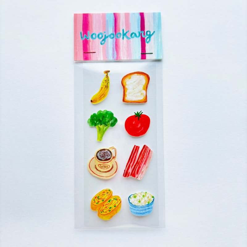 Eat breakfast well! sticker - สติกเกอร์ - วัสดุกันนำ้ หลากหลายสี