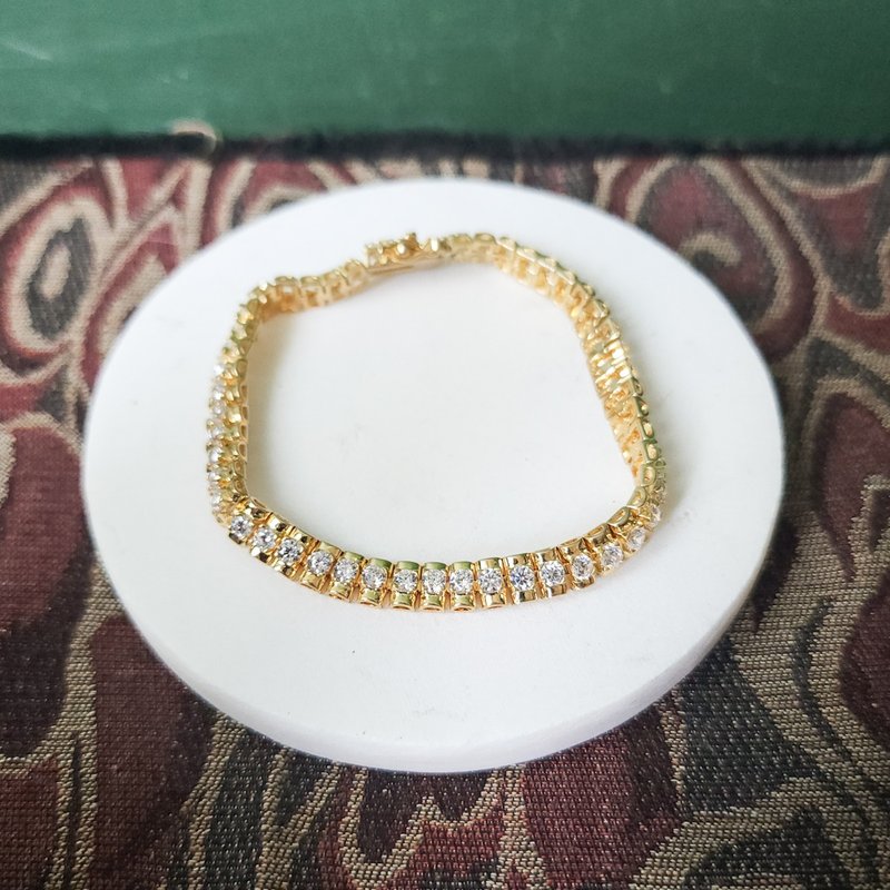 【Sunday】Sparkling gold bracelet - Bracelets - Other Metals Gold