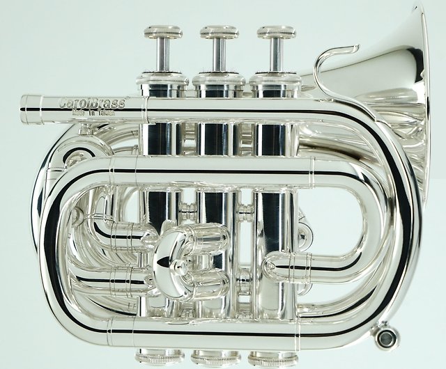 CarolBrass Bb Mini Pocket Trumpet SLIVER Plated - Shop CarolBrass