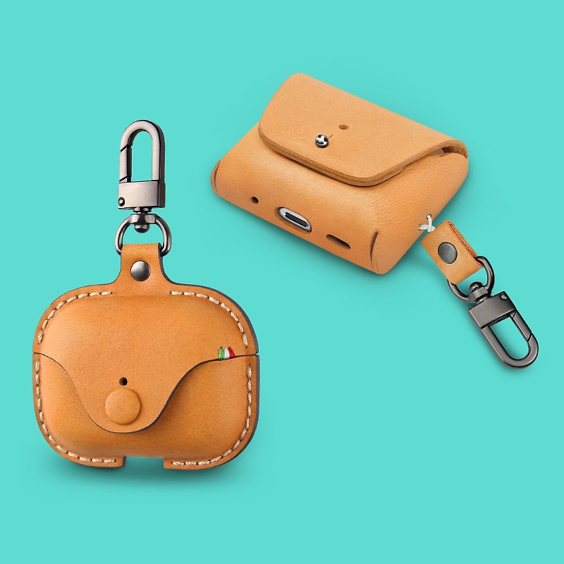 Other Materials Headphones & Earbuds Storage Orange - COZI - Leather Case Leather Pouch for AirPods Pro 1 & 2 generation