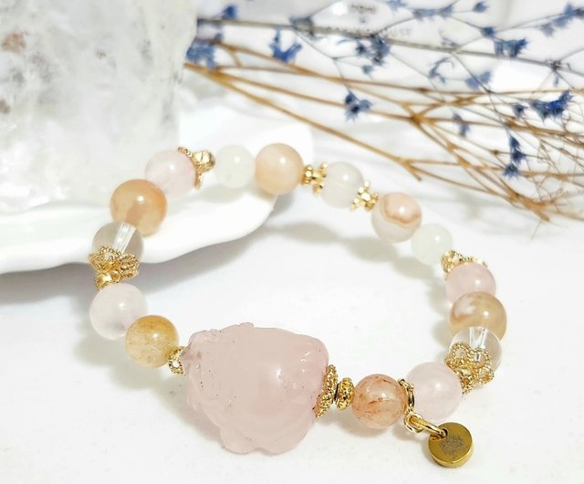 ローズクオーツ龍ブレスレット 恋愛運