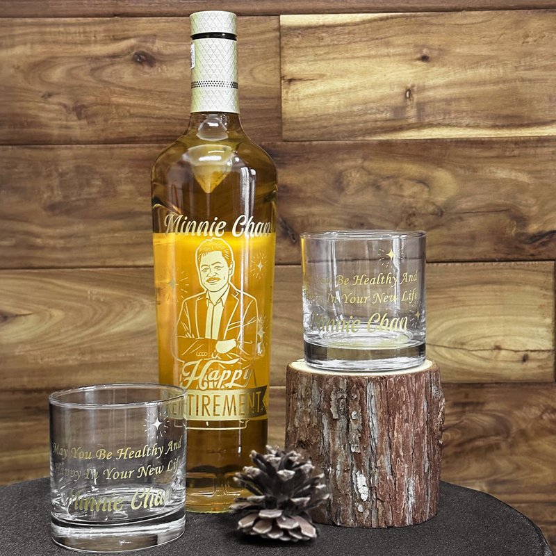 Retirement Gift | Macallan Sherry Barrel 12 Figure Engraving Gift Celebration Gift Memorial Gift - Wine, Beer & Spirits - Glass 