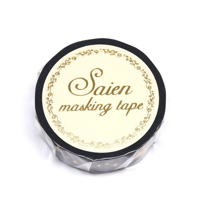 【日本 SAIEN】15mm 金箔和紙膠帶－夜光燈飾 Illumination - 紙膠帶/和紙/PET - 紙 