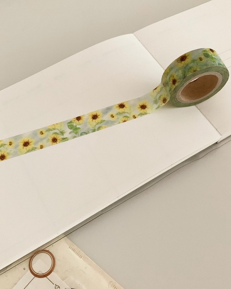 Sunday Flower Washi Tape - 紙膠帶/和紙/PET - 其他材質 