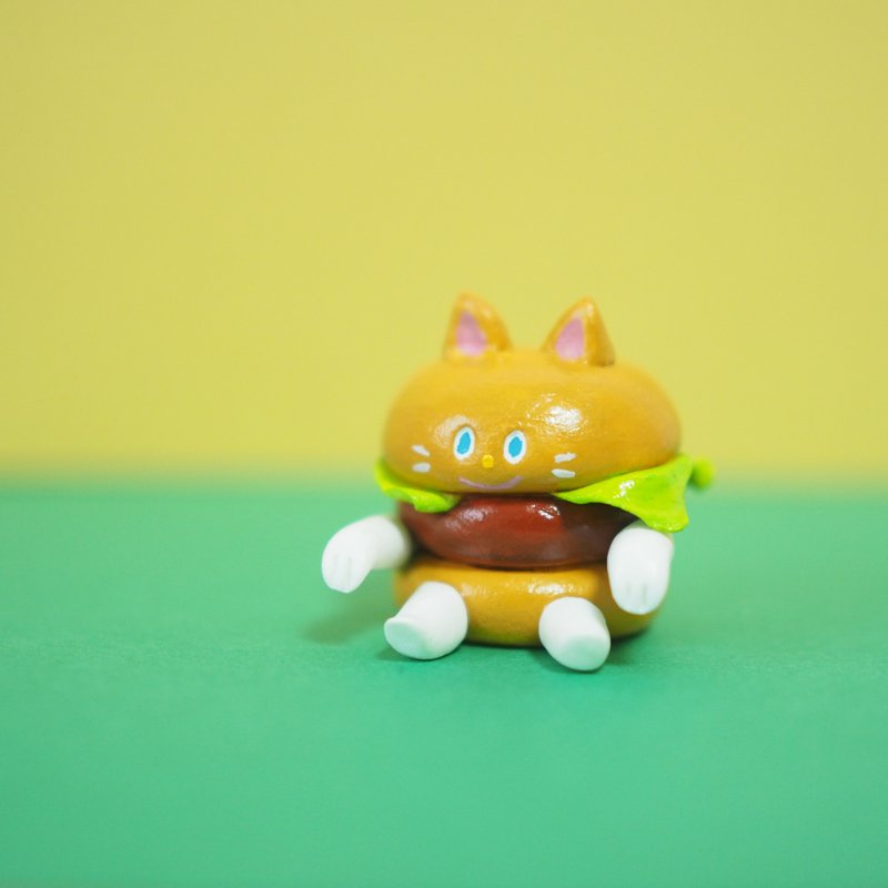 Cat Burger - 公仔/玩偶 - 黏土 橘色