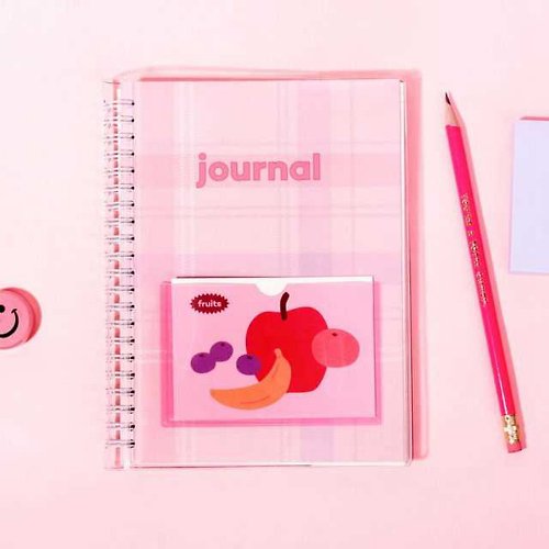 韓國LUCALAB Pocket Journal 橫式 自填 手帳日誌 01.粉紅