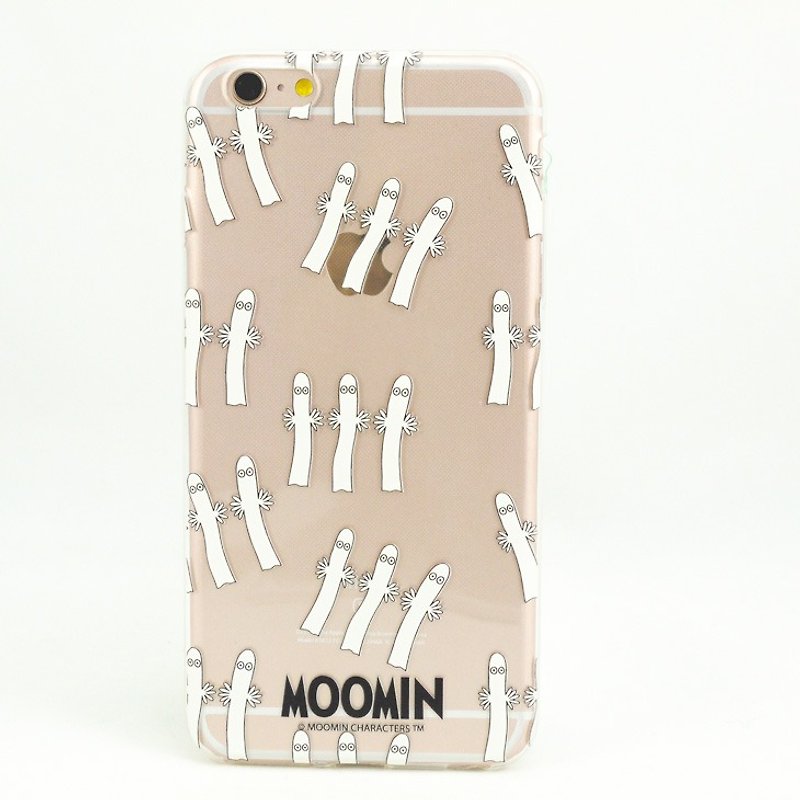 Moomin 噜噜 米 Genuine Authorization-TPU mobile phone protection case - Phone Cases - Silicone White