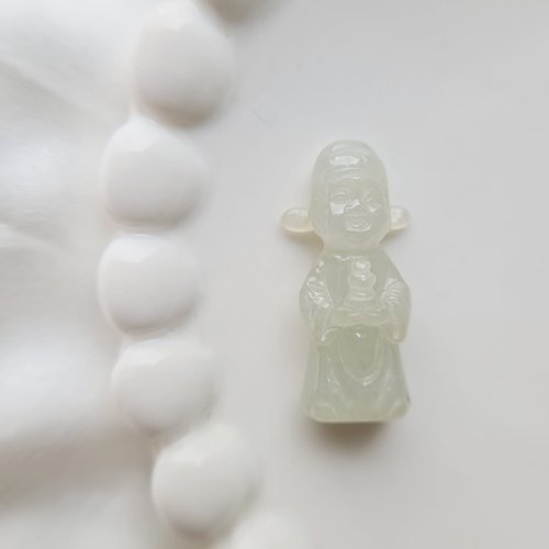 緣圓翡翠 蜜黃財神小擺件 | 天然緬甸玉A貨翡翠