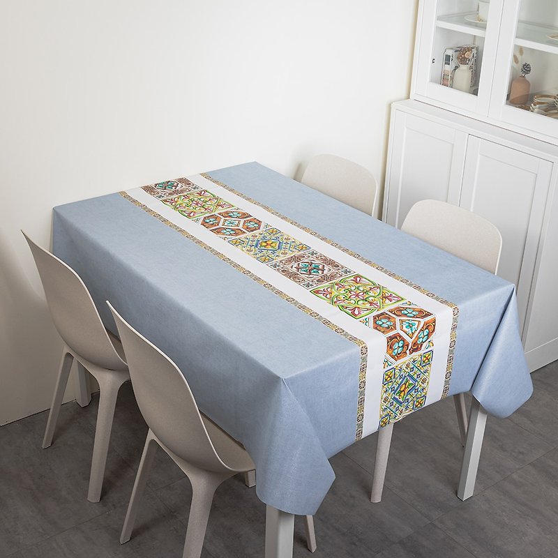 Literary style table flag flower brick tablecloth waterproof and oil-proof tablecloth placemat camping tablecloth tablecloth coffee table cloth - Place Mats & Dining Décor - Plastic Gray
