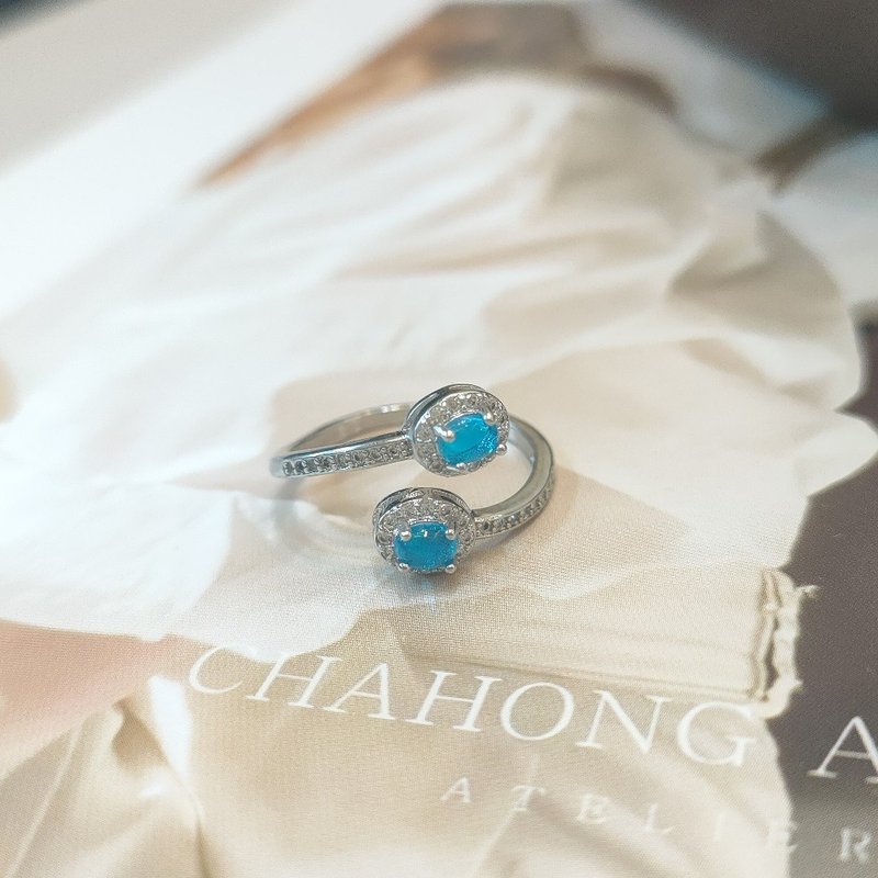 Le Bonheur 歐泊戒指 蛋白石(情人節 生日禮物 七夕禮物) - 戒指 - 半寶石 藍色