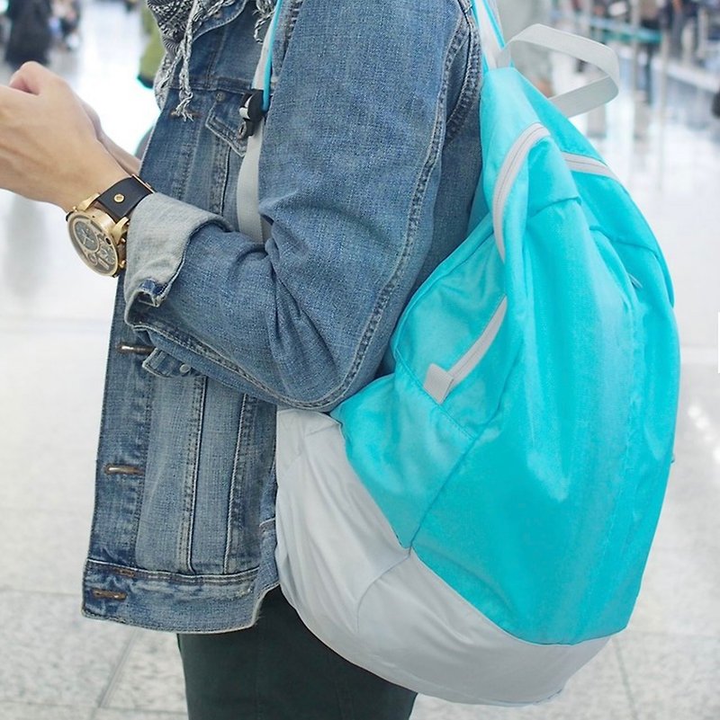 LUSH | Folding Light Backpack - Blue - กระเป๋าเป้สะพายหลัง - ไนลอน 