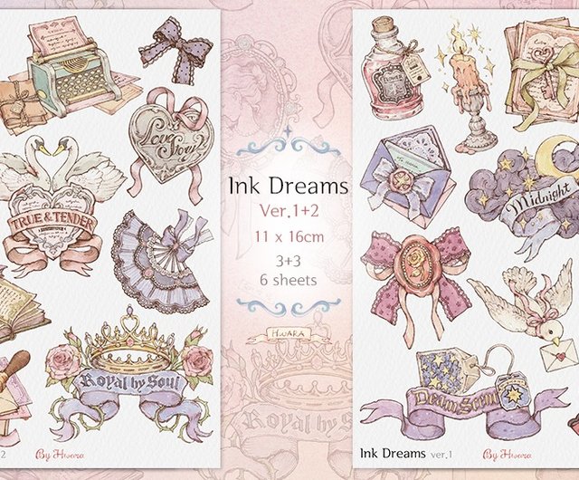 ③3月最新作 hwara様 ステッカー 16枚 InkDeam - ショップ hwara ステッカー・シール - Pinkoi