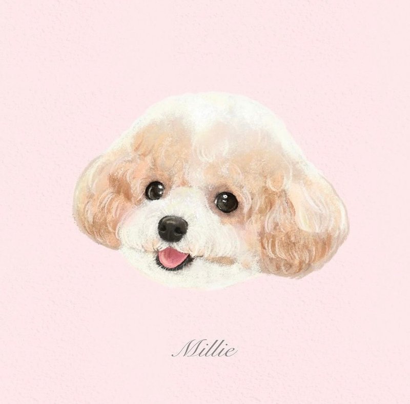 Pet-like face painting screen lock electronic file mobile phone wallpaper - ภาพวาดพอร์ทเทรต/ภาพวาด/ภาพประกอบดิจิทัล - วัสดุอื่นๆ 