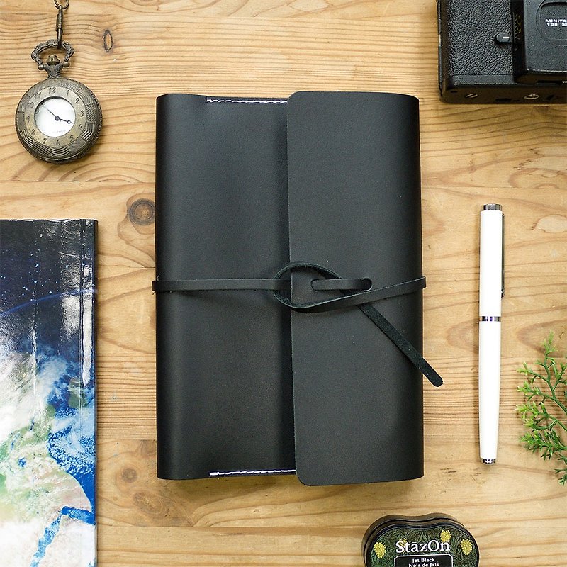 Adventure。Leather Book Cover – Black - Notebooks & Journals - Genuine Leather Black