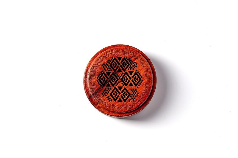 Pinchengxiang original rosewood small round incense holder - ของวางตกแต่ง - ไม้ สีนำ้ตาล