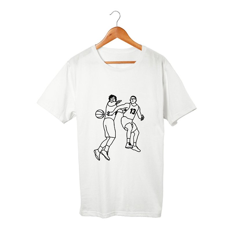 Basketball T-shirt - Men's T-Shirts & Tops - Cotton & Hemp White