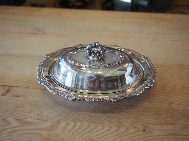 早期英語銀チーズトレイ2グループ - 小皿 - 金属 シルバー