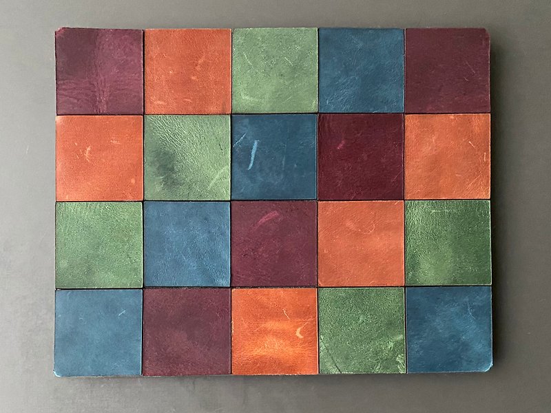 mosaic leather mat; jewerly mat; leather pad; jewerly tray; mat for watch; - อื่นๆ - หนังแท้ หลากหลายสี