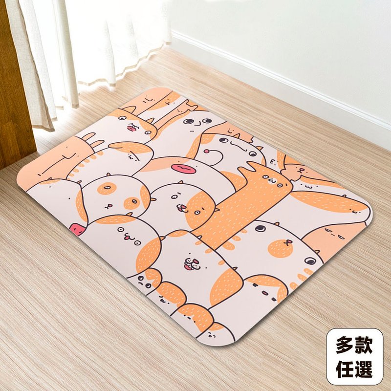 10秒頂吸 軟式珪藻土吸水地墊-NewGen Designer (60x40cm) - 地墊/地毯 - 其他材質 多色