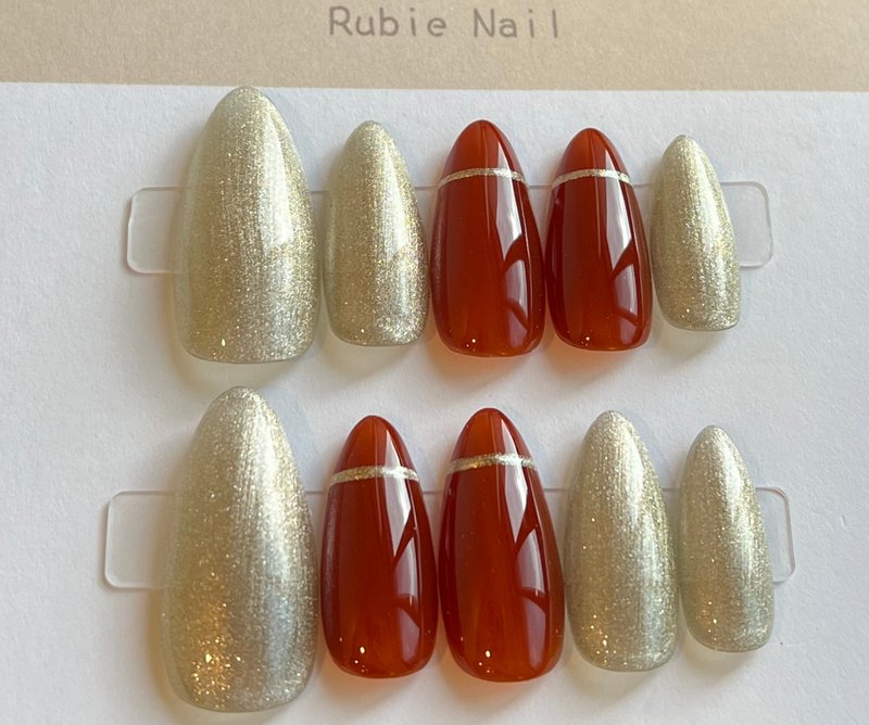 rubie琥珀暖金-手工穿戴甲 - 其他 - 其他材質 