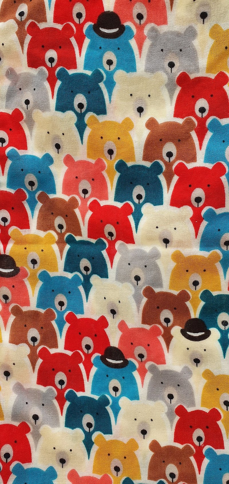 Color bear-cotton gauze handkerchief 28 × 28CM - ผ้าเช็ดหน้า - ผ้าฝ้าย/ผ้าลินิน หลากหลายสี