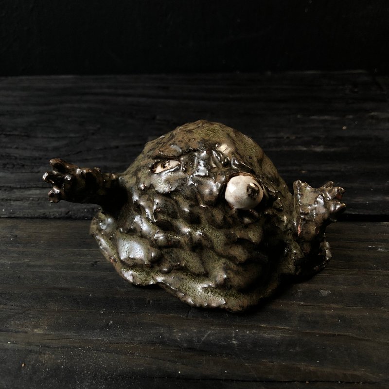 有眼睛的泥巴怪 (手工 陶瓷 公仔 高4.9cm) - 公仔/玩偶 - 陶 