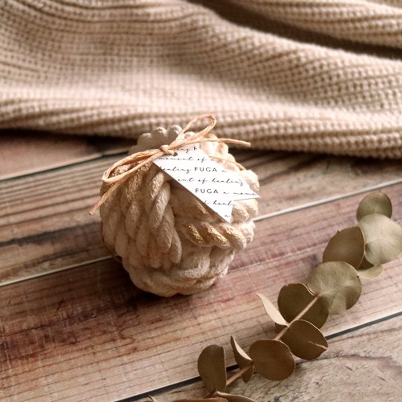 knit ball stone | ニットボールのアロマストーン - アロマ・線香 - 陶器 ゴールド