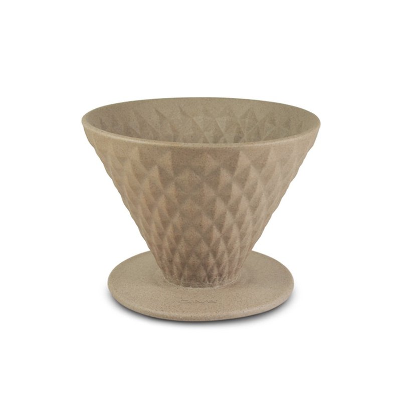 Driver made ceramic filter cup 1-2cup-brown - เครื่องทำกาแฟ - ดินเผา สีกากี
