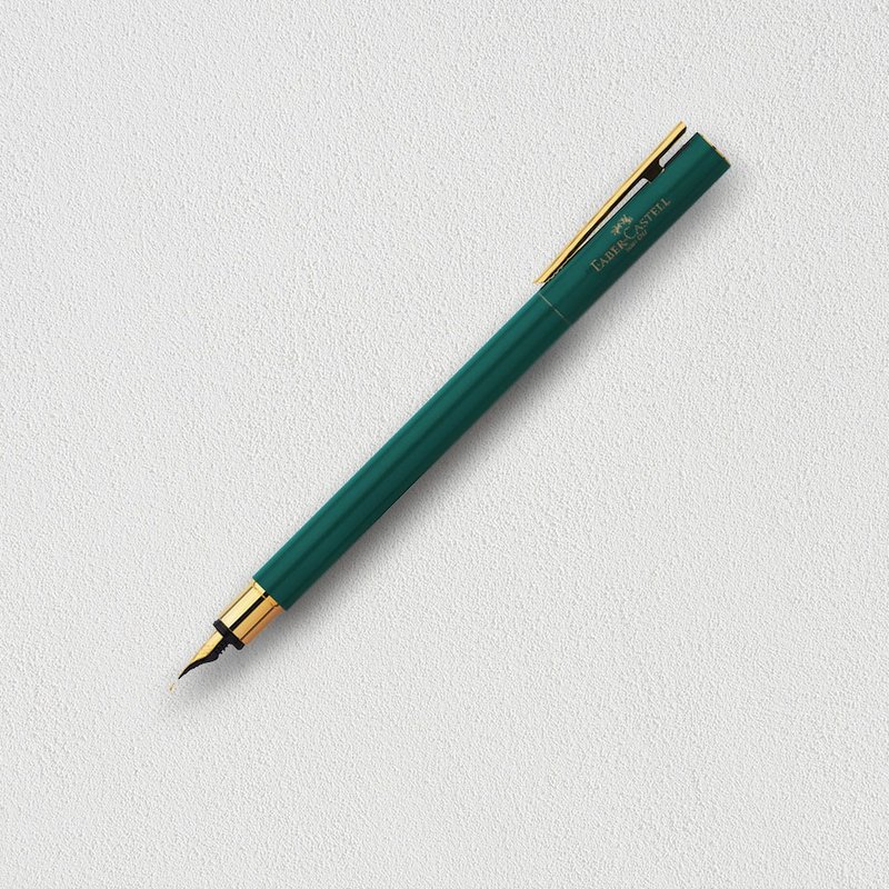 【Faber-Castell】NEO Slim Jungle Green Fountain Pen-F tip free engraving - ปากกาหมึกซึม - เรซิน สีเขียว