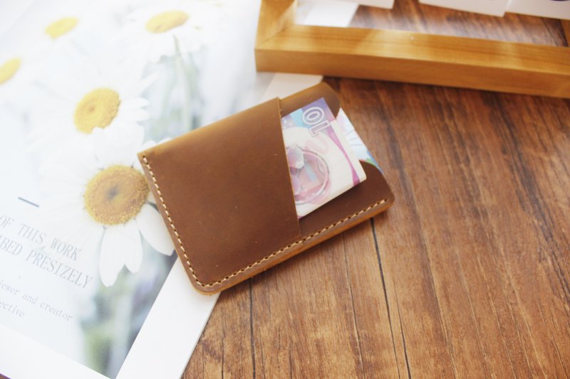 Card holder small wallet card bag wallet coin purse change multi-function card holder bank card 18K-126 - กระเป๋าสตางค์ - หนังแท้ สีเทา